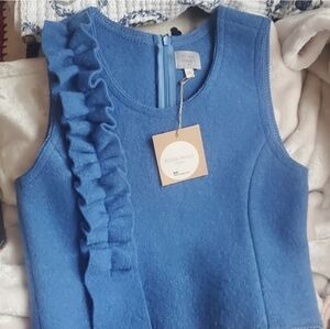 NWT Hilda Henri Ella Ruffle blue cobalt blue top